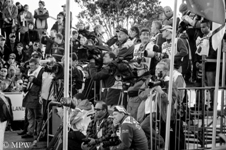 Rally photographers at the Auckland Viaduct at the end of the WRC World Rally Championship in Auckland, June 2012